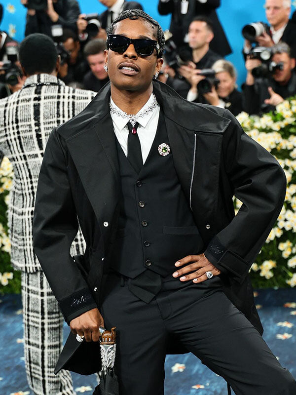 A$AP Rocky Met Gala 2025 Black Marmot Jacket