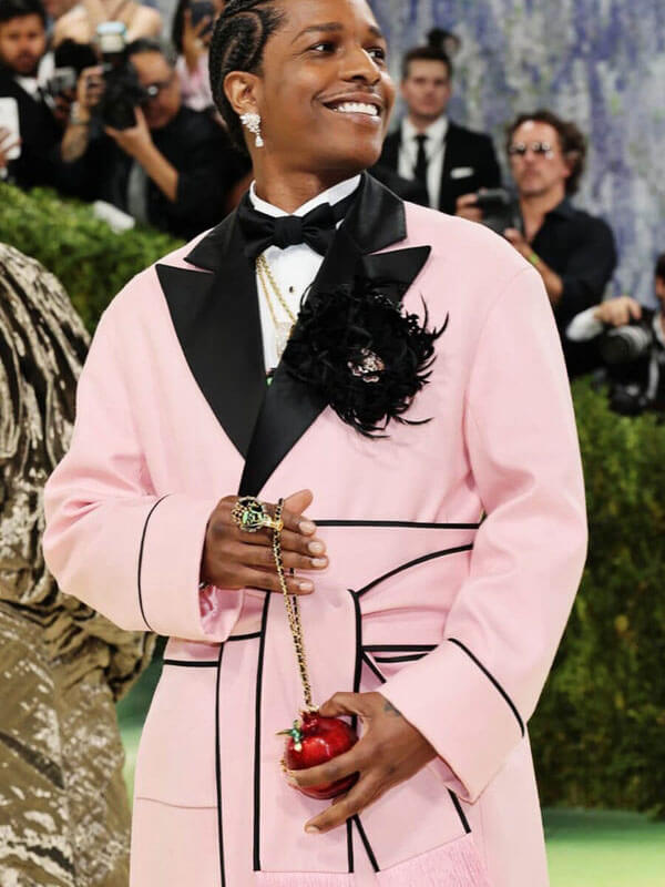 A$AP Rocky Met Gala 2026 Pink Wool Coat