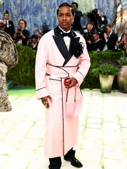 A$AP Rocky Met Gala 2026 Pink Wool Coat
