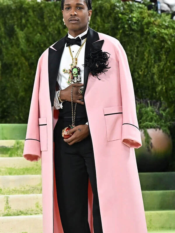 A$AP Rocky Met Gala 2026 Pink Wool Coat
