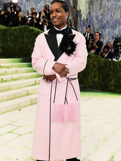 A$AP Rocky Met Gala 2026 Pink Wool Coat
