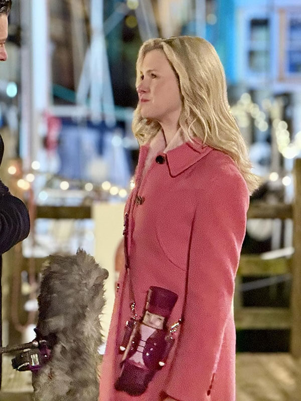 A  Newport Christmas Ella Pink Wool Coat