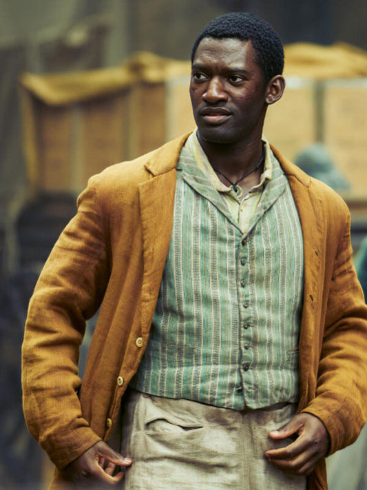 A Thousand Blows Malachi Kirby Brown Cotton Jacket
