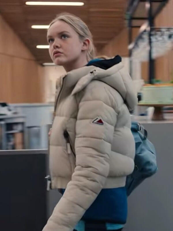 Abby Walker Fool Me Once 2024 Cream Puffer Jacket