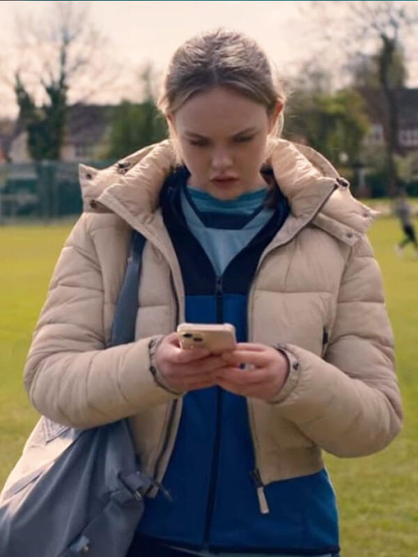 Abby Walker Fool Me Once 2024 Cream Puffer Jacket
