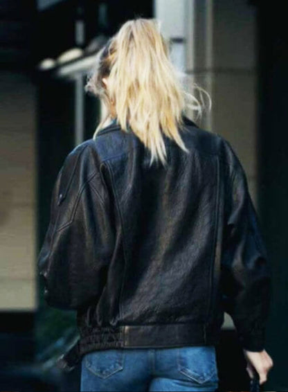 Abigail Reese The Madison Season 01 Black Leather Jacket
