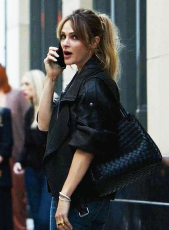 Abigail Reese The Madison Season 01 Black Leather Jacket