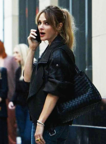 Abigail Reese The Madison Season 01 Black Leather Jacket