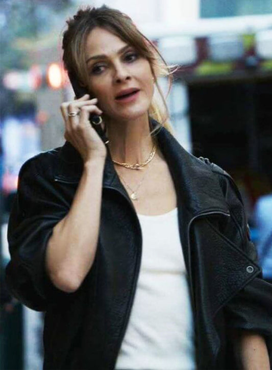 Abigail Reese The Madison Season 01 Black Leather Jacket
