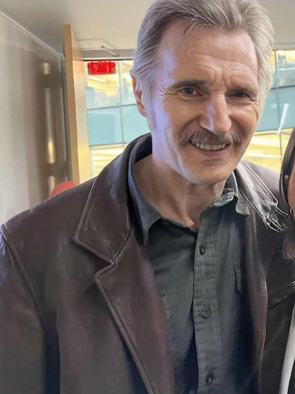 Absolution 2024 Liam Neeson Brown Leather Coat