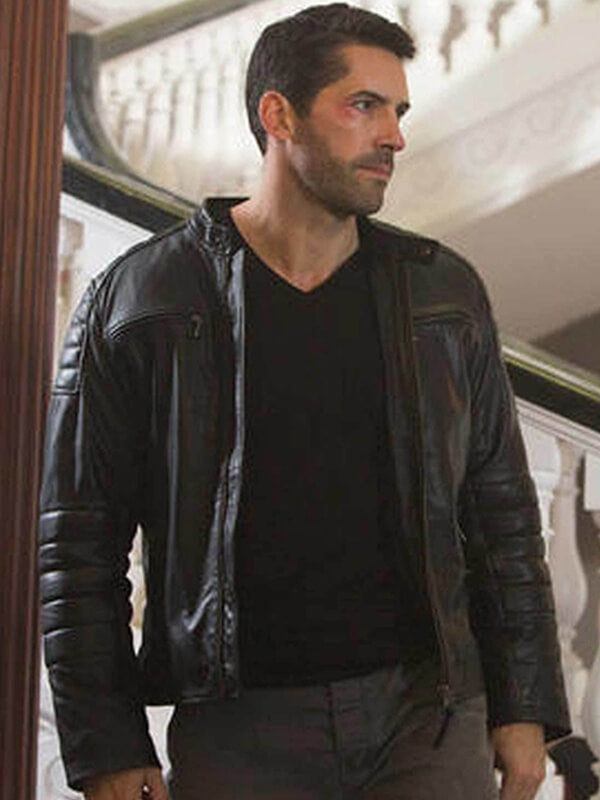 Accident Man 2018 Scott Adkins Black Leather Jacket