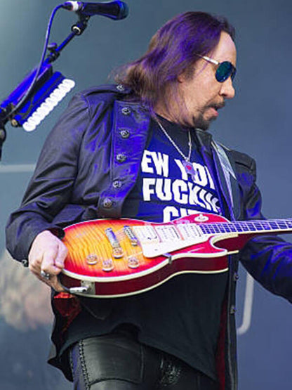 Ace Freyhal Donnington Festival Black Leather Jacket