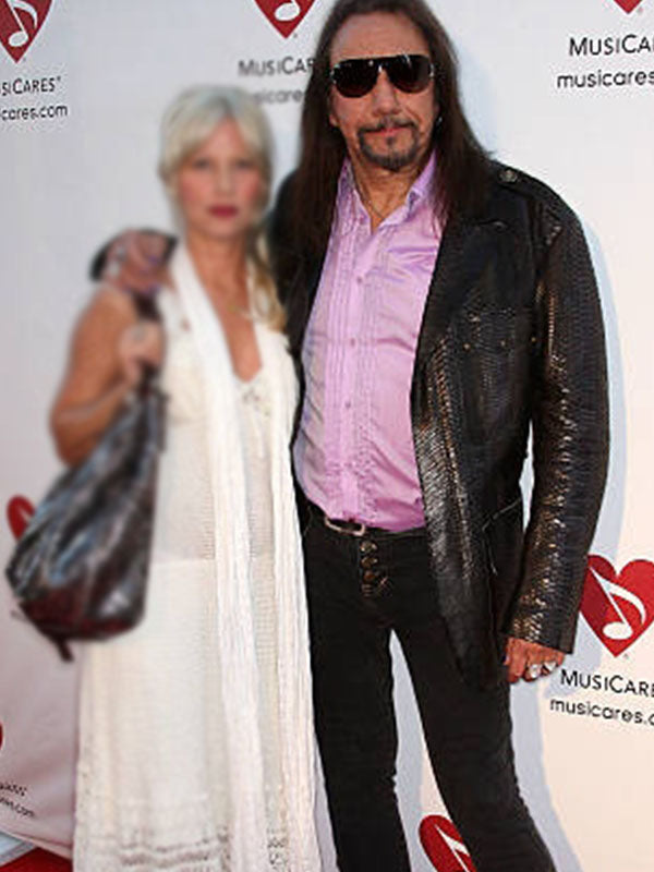 Ace Freyhal LA Musician Recording Event Black Leather Jacket