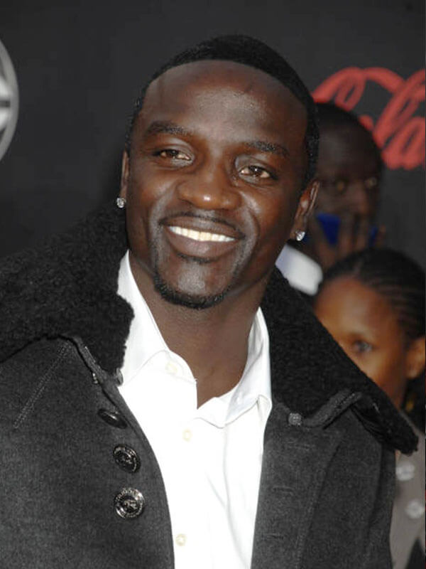 Akon American Music Awards 2007 Grey Wool Trench Coat