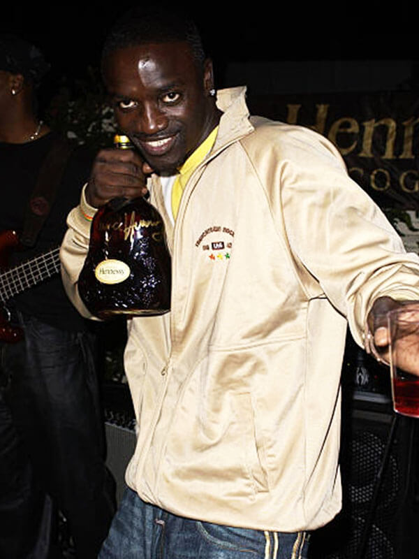 Akon Hennessy Event Tan Bomber Jacket