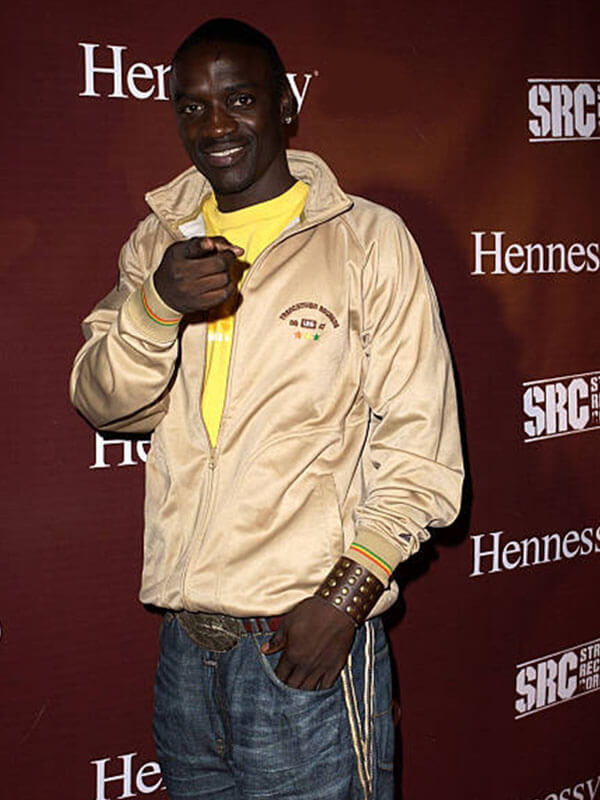 Akon Hennessy Event Tan Bomber Jacket