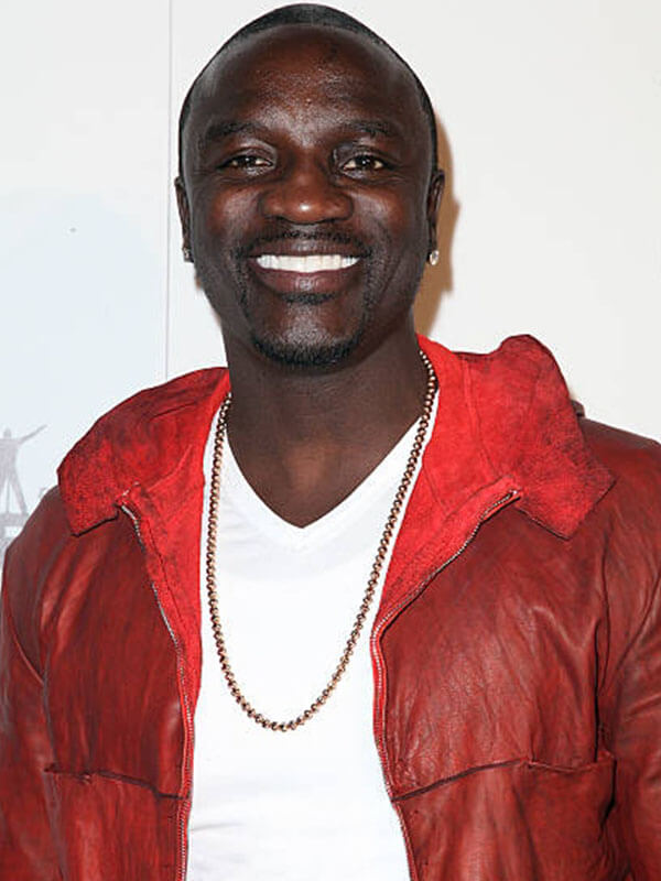 Akon Post Grammy Party 2013 Red Leather Jacket