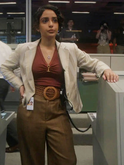 Aleida Rosales For All Mankind Season 03 Beige Cotton Blazer