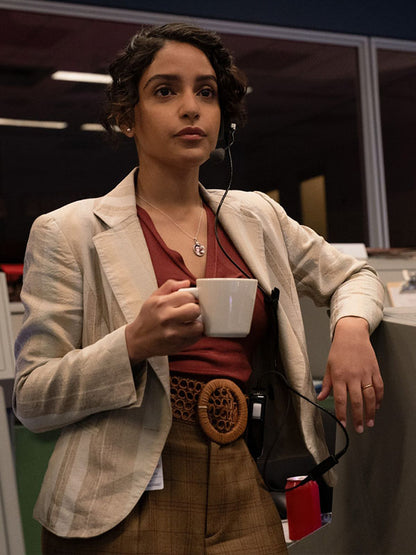 Aleida Rosales For All Mankind Season 03 Beige Cotton Blazer