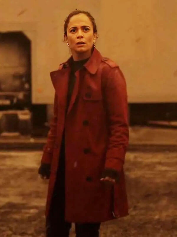 Amanda Lucas Dark Matter Season 01 Red Wool Coat