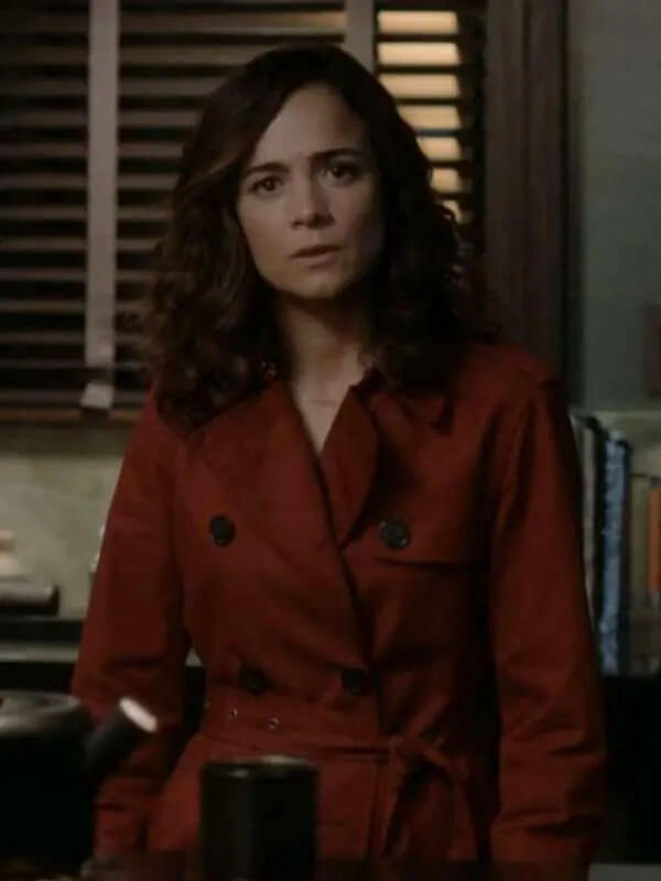 Amanda Lucas Dark Matter Season 01 Red Wool Coat