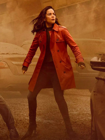 Amanda Lucas Dark Matter Season 01 Red Wool Coat