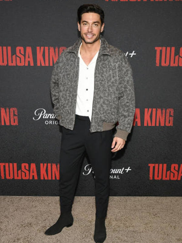 Andrea Denver Tulsa King Premiere Grey Jacket.