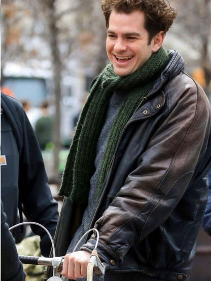 Andrew Garfield Tick Tick Boom 2020 Brown Leather Jacket