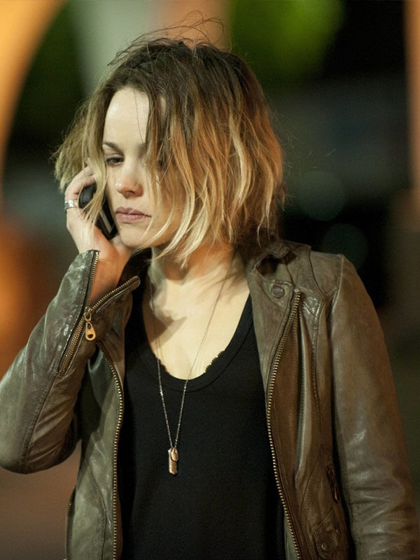 Ani Bezzerides true Detective Season 02 Brown Leather Biker Jacket