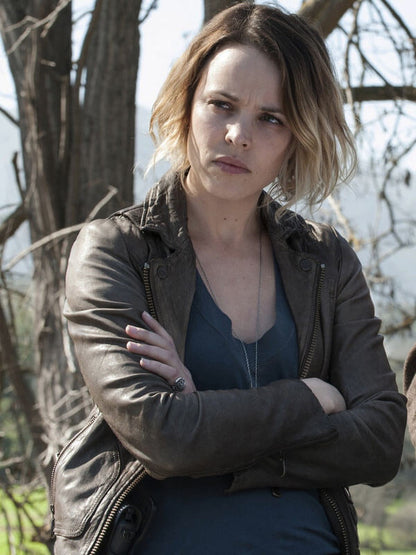 Ani Bezzerides true Detective Season 02 Brown Leather Biker Jacket
