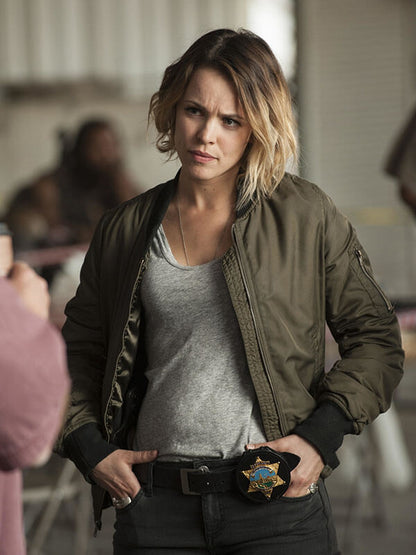 Ani Bezzerides true Detective Season 02 Green Bomber Jacket