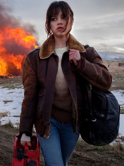 Anima Hurry Up Tommorrow Brown Leather Jacket