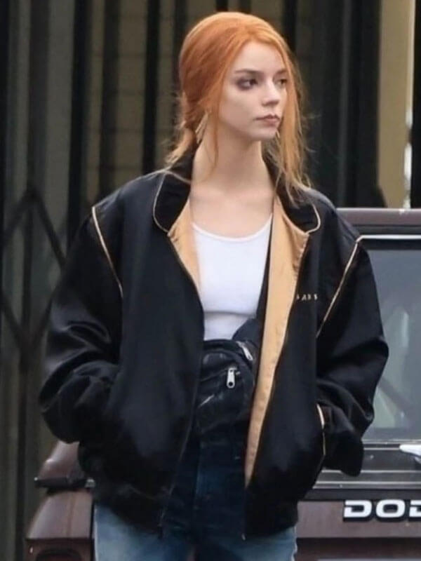 Anna Taylor Joy Lucky Season 01 Black Windbreaker Jacket
