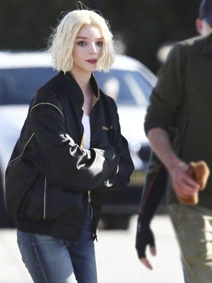 Anna Taylor Joy Lucky Season 01 Black Windbreaker Jacket