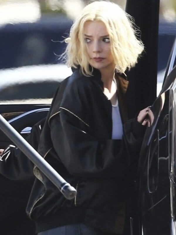 Anna Taylor Joy Lucky Season 01 Black Windbreaker Jacket