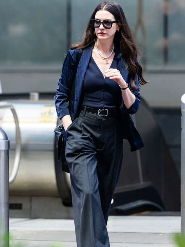 Anne Hathaway The Devil Wears Prada 2 Blue Blazer
