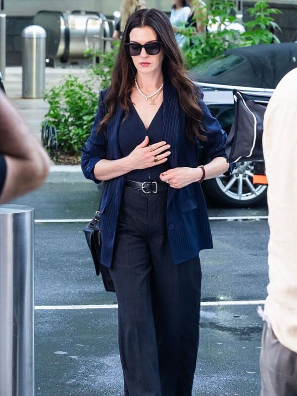 Anne Hathaway The Devil Wears Prada 2 Blue Blazer