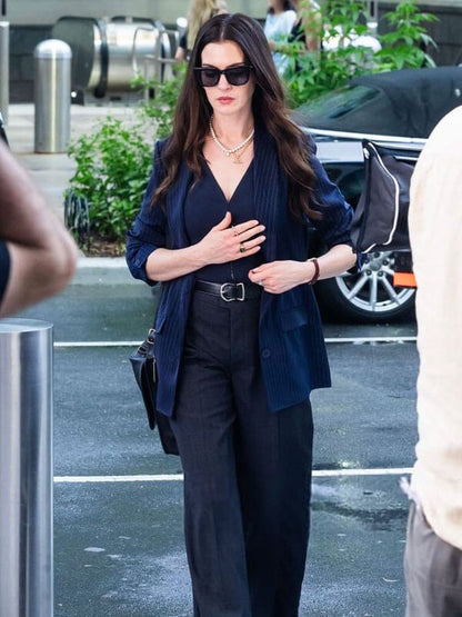 Anne Hathaway The Devil Wears Prada 2 Blue Blazer