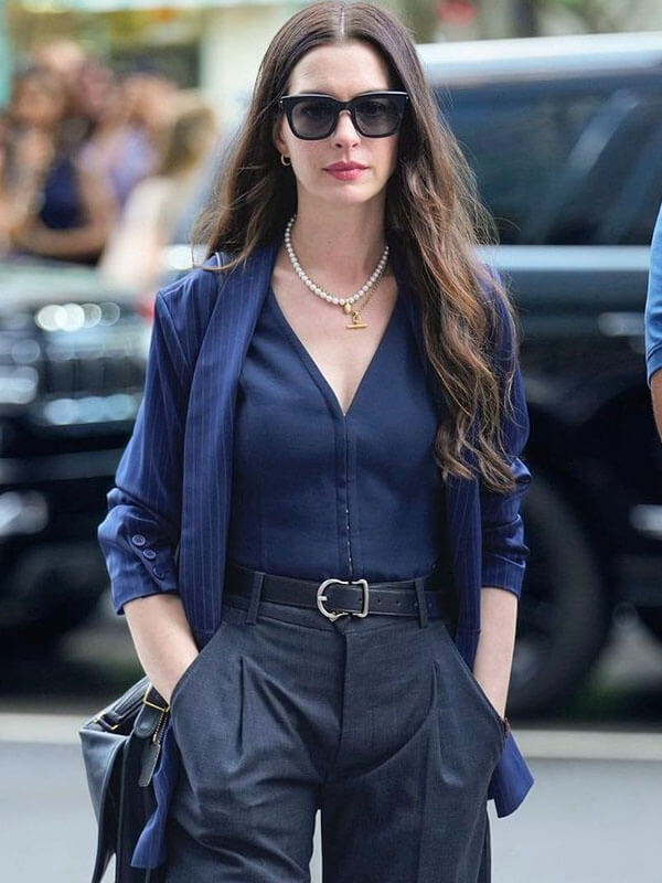 Anne Hathaway The Devil Wears Prada 2 Blue Blazer