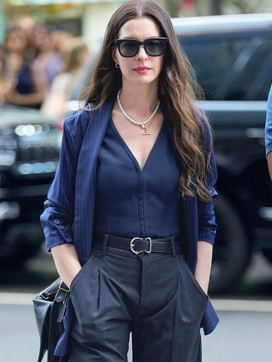 Anne Hathaway The Devil Wears Prada 2 Blue Blazer