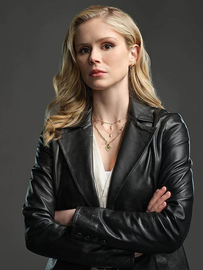 Annie January The Boys Season 04 Black Leather Jacket