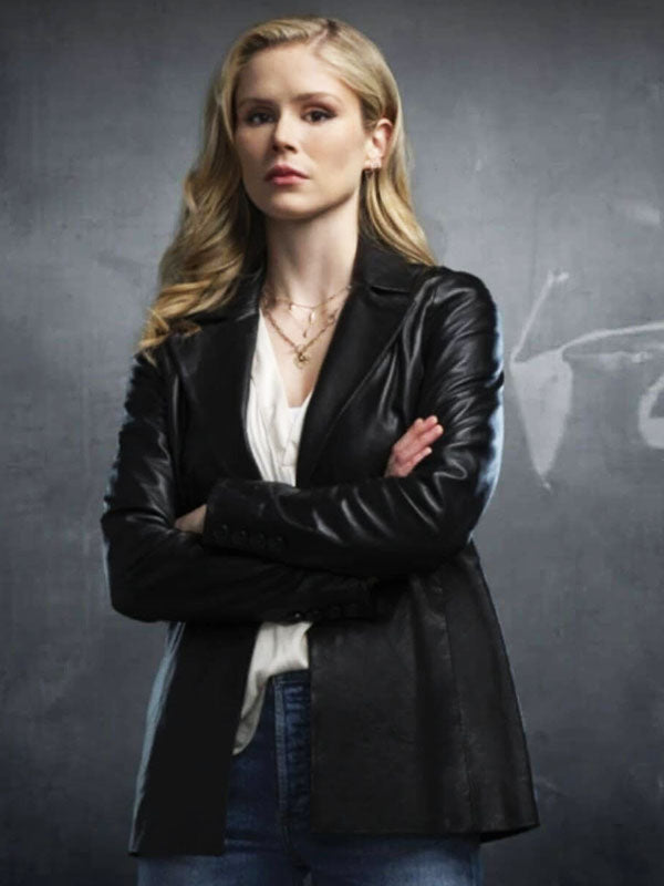 Annie January The Boys Season 04 Black Leather Jacket