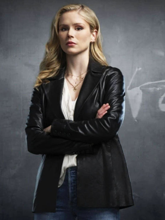 Annie January The Boys Season 04 Black Leather Jacket