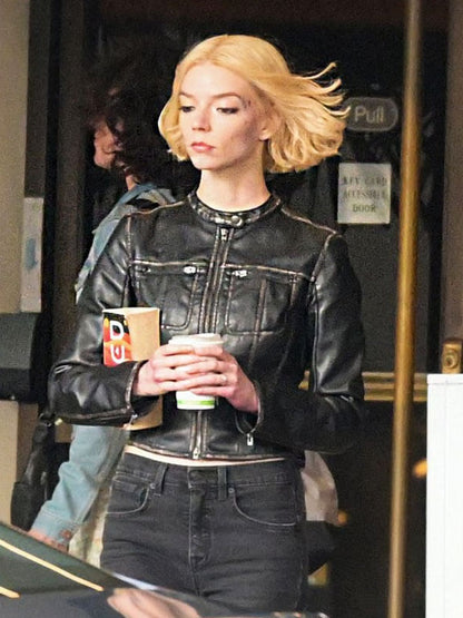 Anya Taylor Joy Lucky Season 01 Black Biker Jacket