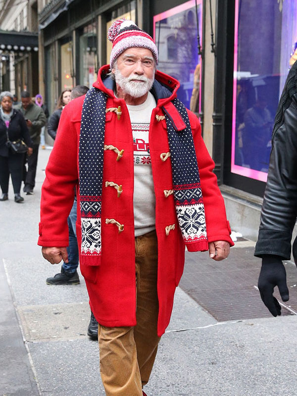 Arnold Schawrzenegger GQ Germany Santa Costume Coat