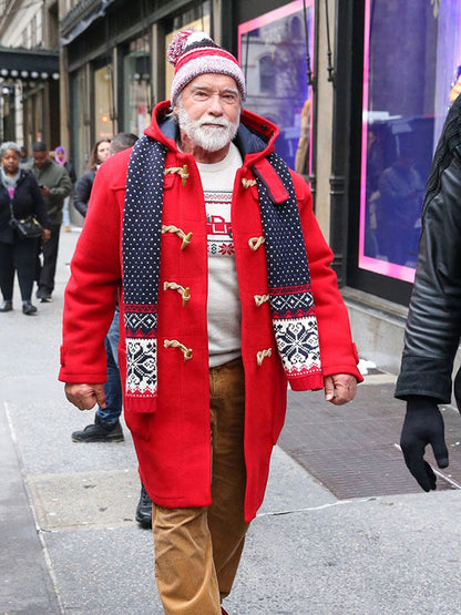 Arnold Schawrzenegger GQ Germany Santa Costume Coat