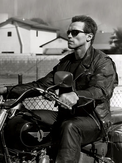 Arnold Schwarzenegger The Terminator 2 Leather Jacket