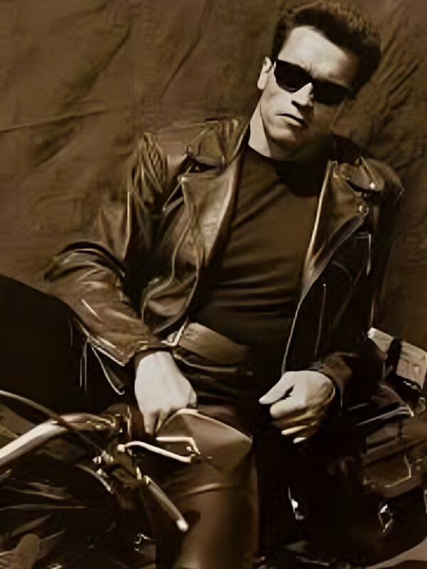 Arnold Schwarzenegger The Terminator 2 Leather Jacket