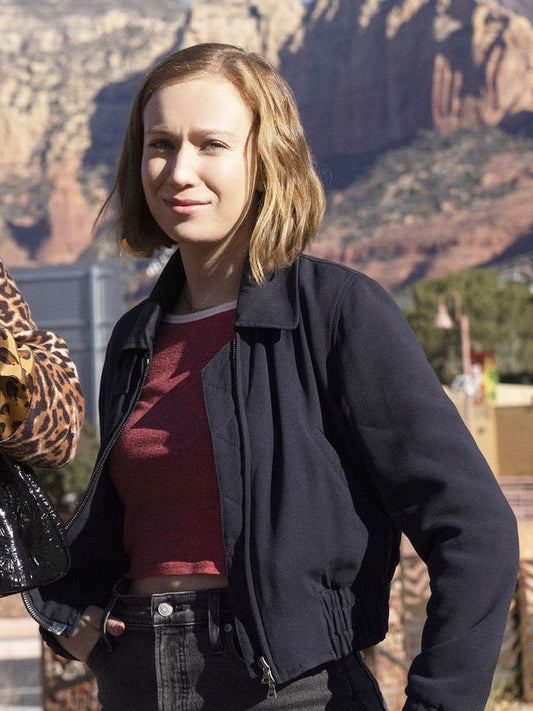 Ava Benton Hacks Season 02 Black Bomber Jacket