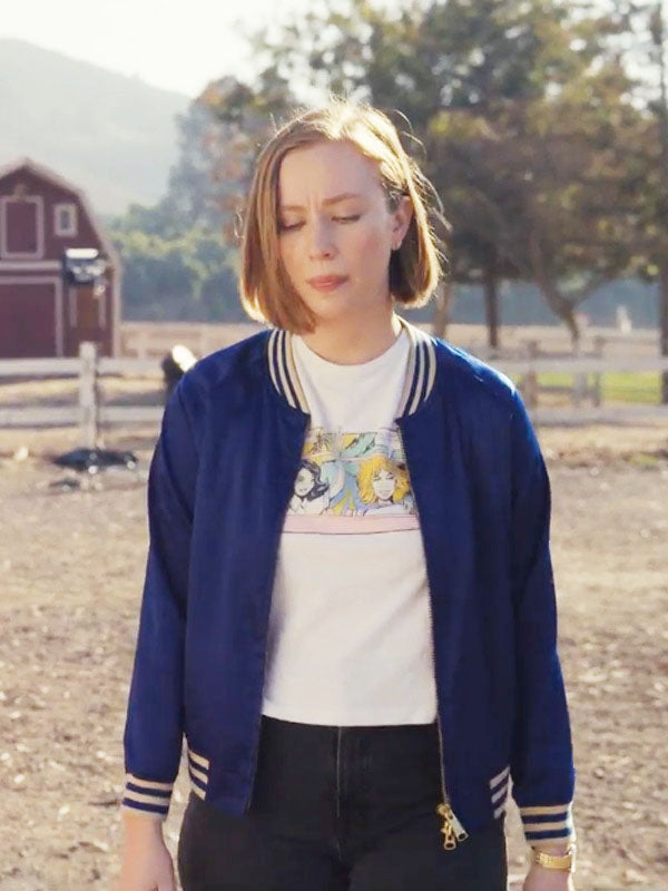 Ava Benton Hacks Season 02 Blue Bomber Jacket